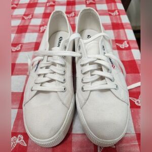Superga Classic White Canvas Sneakers